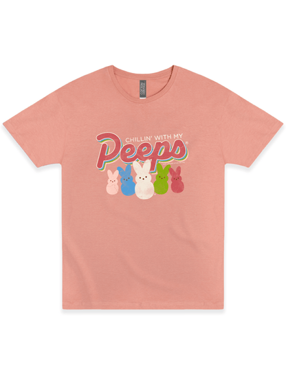peeps chillin with my peeps graphic t shirt officially licensed marshmallow candy unisex novelty tee