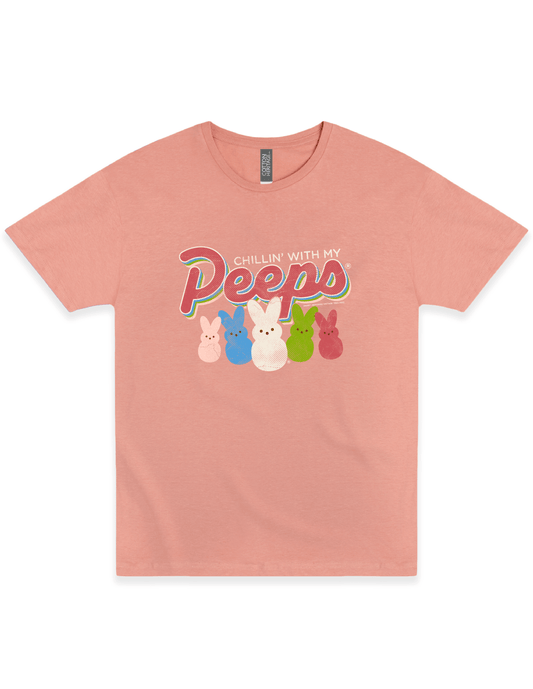 peeps chillin with my peeps graphic t shirt officially licensed marshmallow candy unisex novelty tee