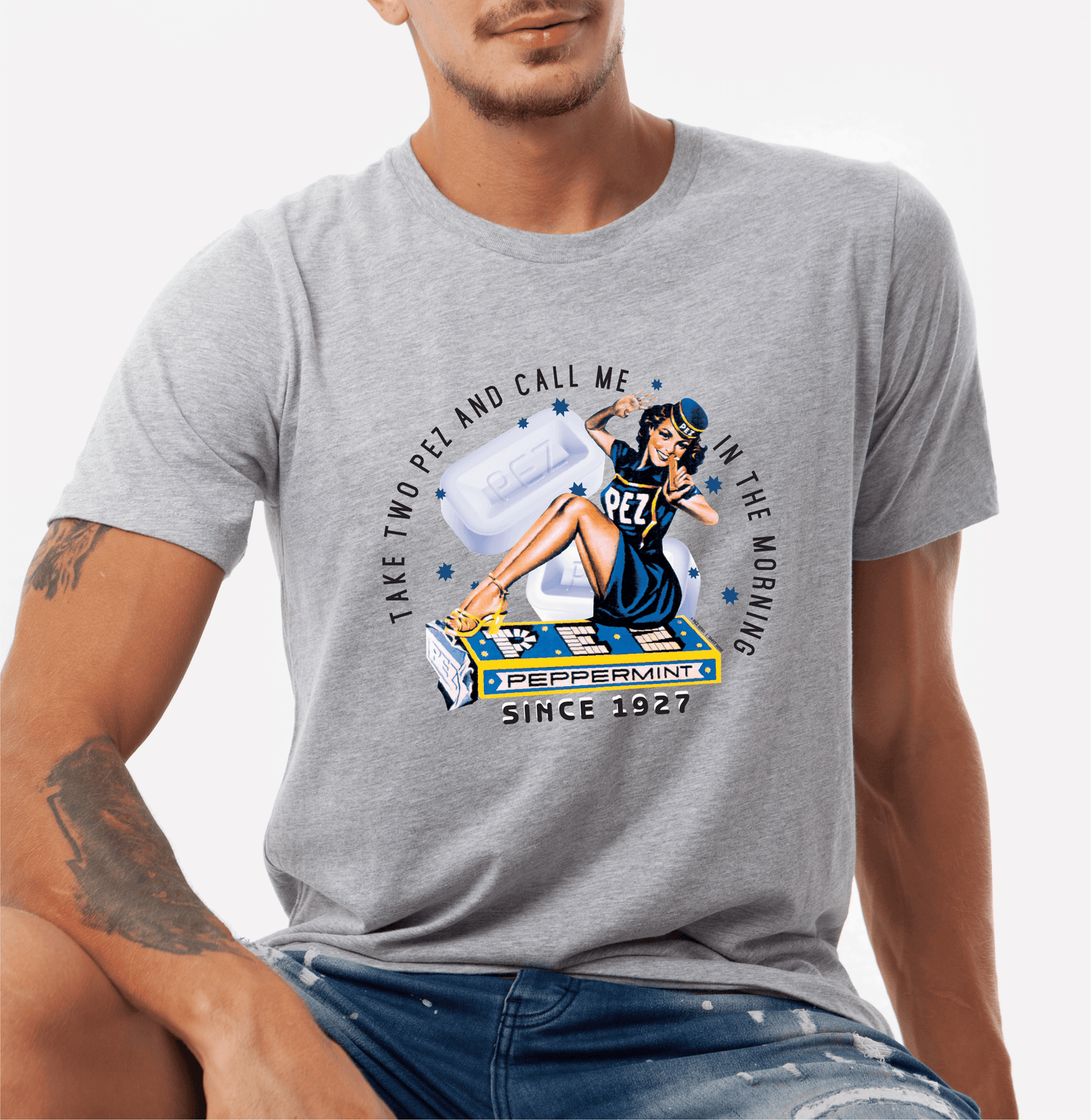 unisex pez vintage pin up girl shirt styled casually retro candy lover and vintage americana outfit