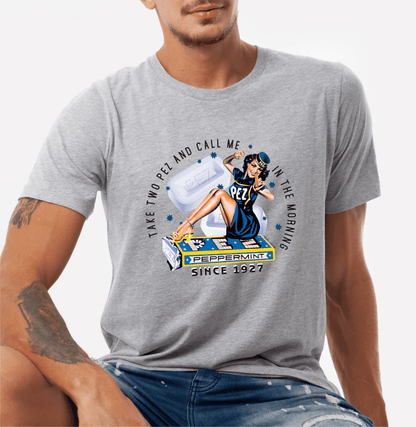 unisex pez vintage pin up girl shirt styled casually retro candy lover and vintage americana outfit