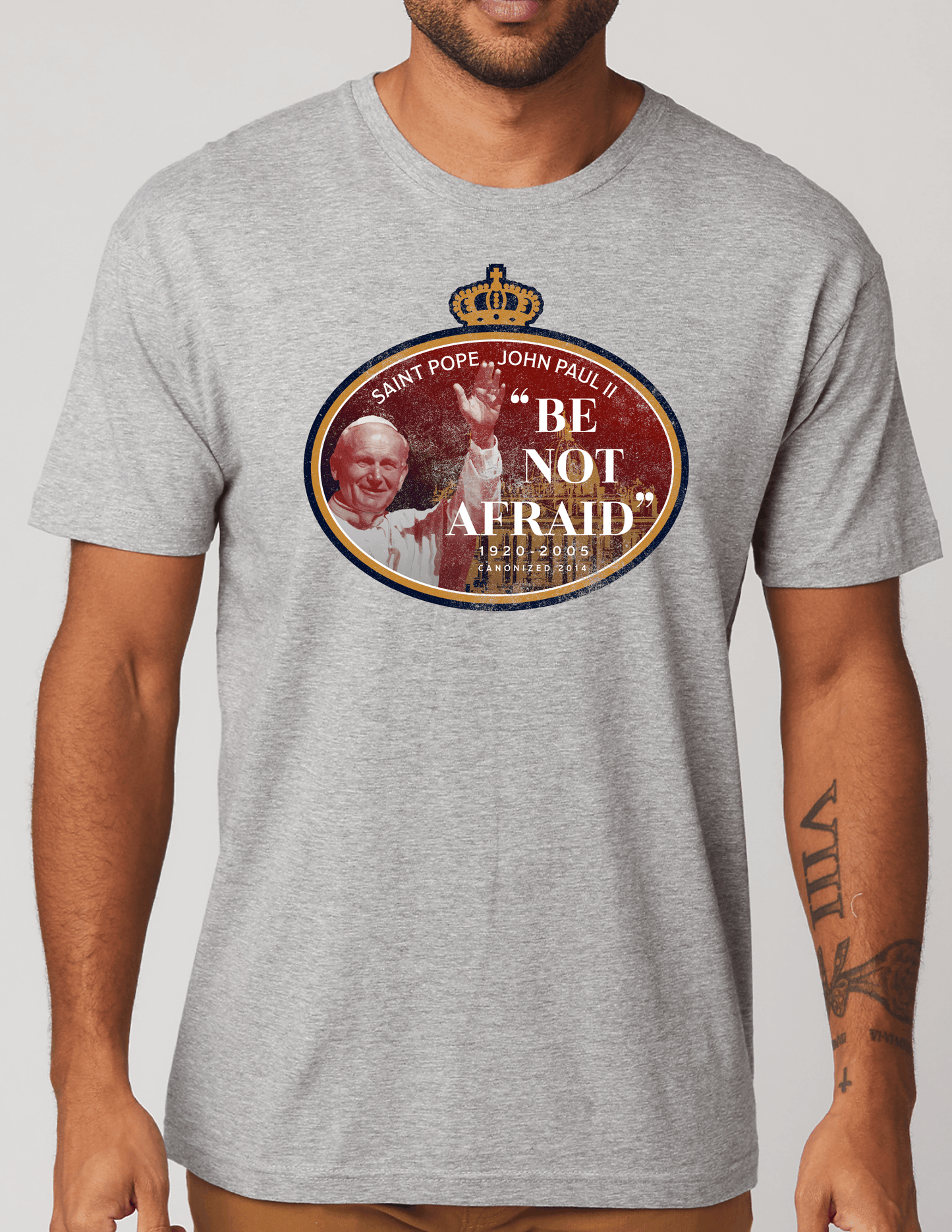 unisex pope john paul ii t shirt styled casually catholic faith inspired outfit