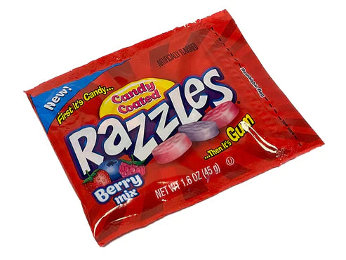Candy Coated Razzles Berry Mix Candy Gum