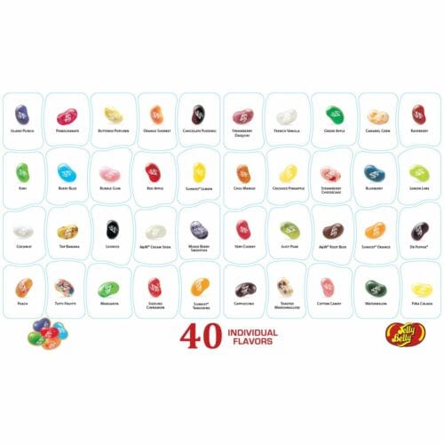 40 Assorted Jelly Bean Flavors - 9.8oz Pouch Bags