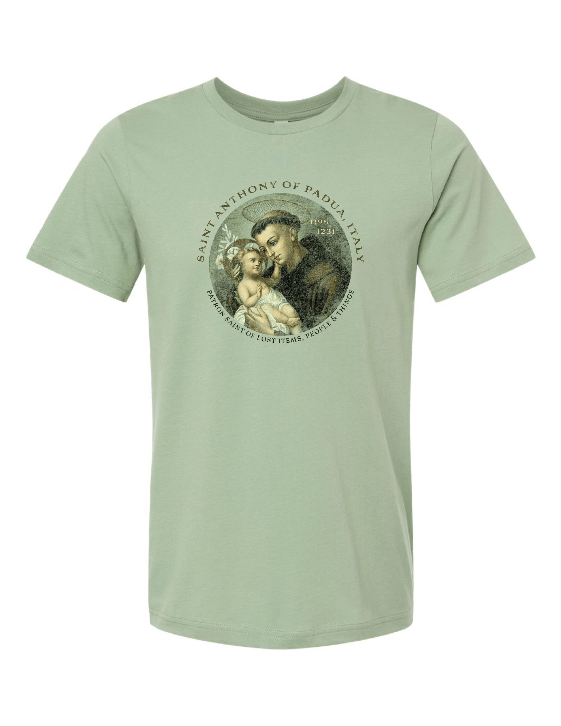 saint anthony of padua patron saint of lost items catholic religious graphic t shirt unisex faith apparel