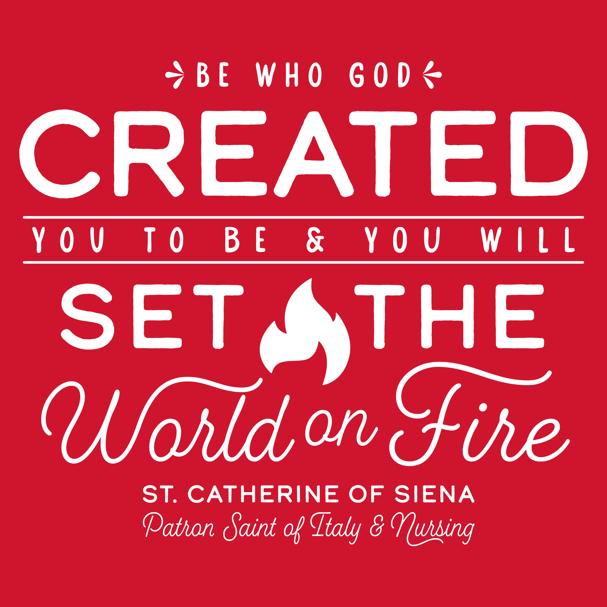 close up of saint catherine of siena catholic religious graphic 