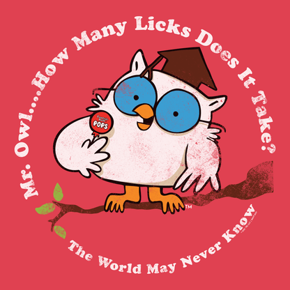 close up of tootsie pop mr owl vintage candy graphic