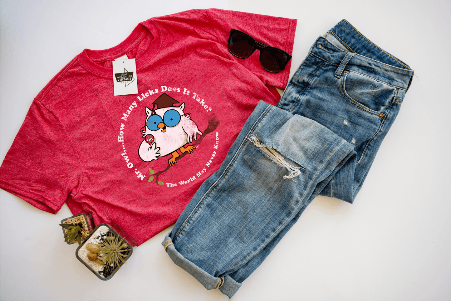 unisex tootsie pop mr owl shirt styled casually for candy lovers and nostalgic candy fans