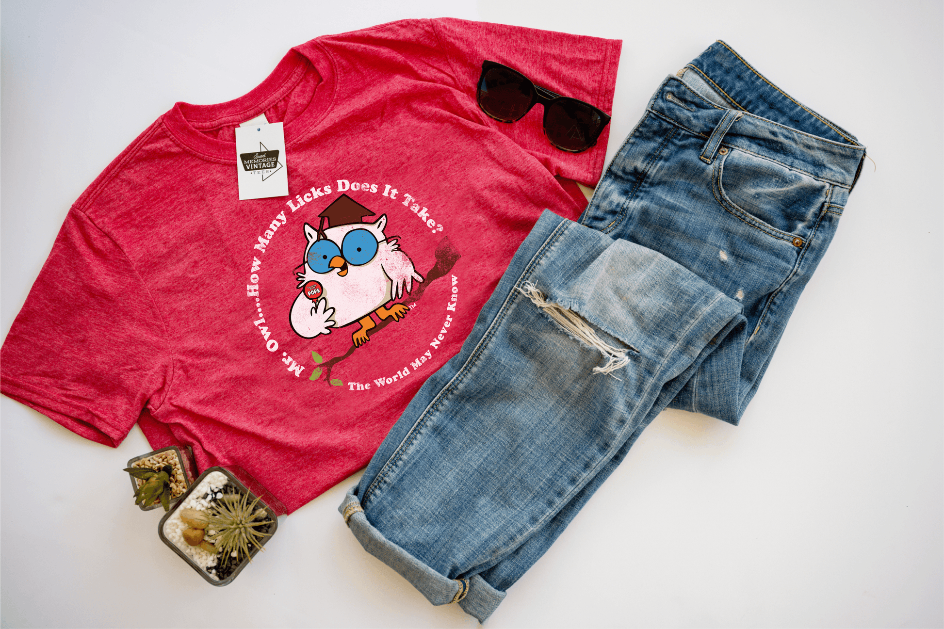 unisex tootsie pop mr owl shirt styled casually for candy lovers and nostalgic candy fans