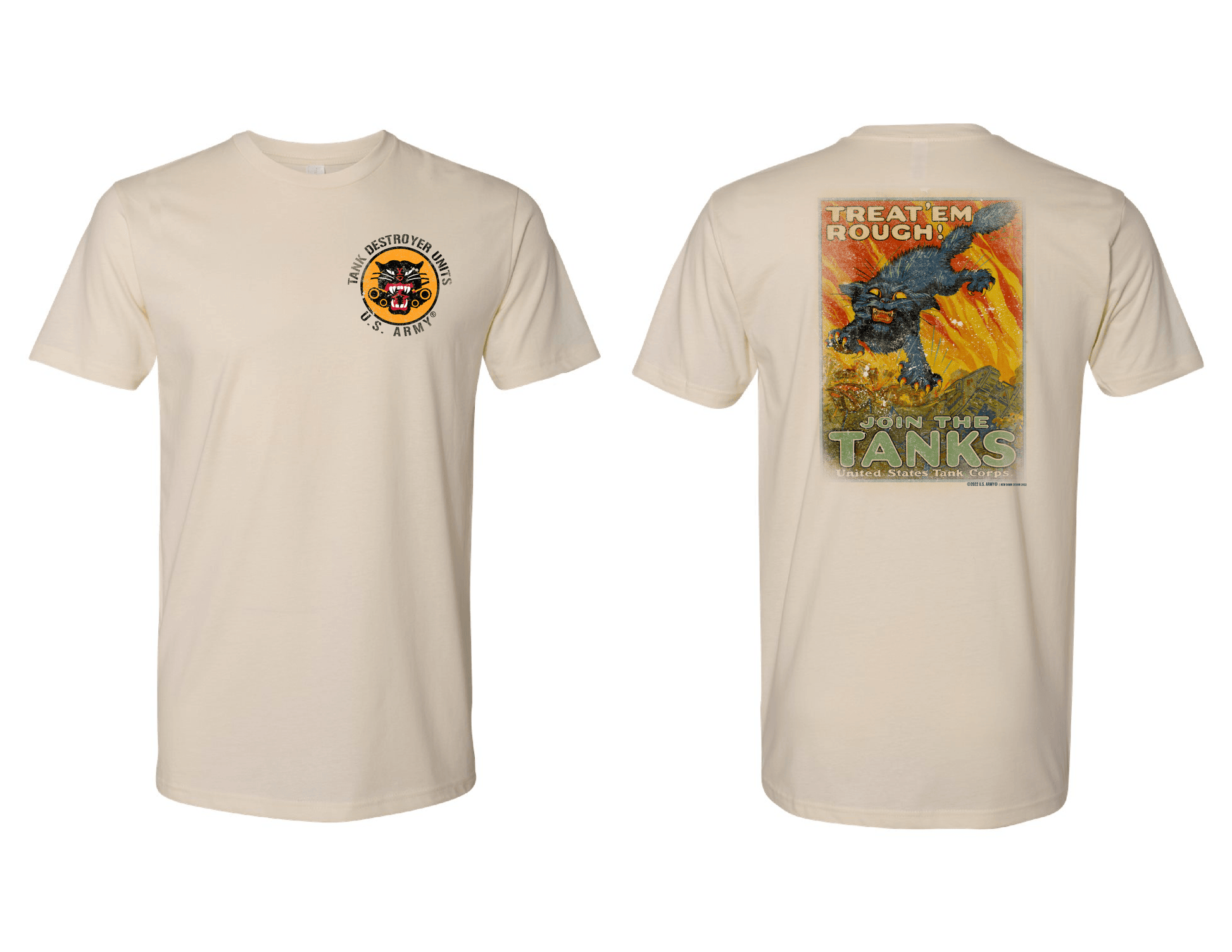 us army join the tanks tank destroyer units vintage graphic t shirt officially licensed military unisex tee