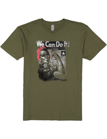 us army rosie the riveter womens army corps historical graphic t shirt officially licensed unisex tee