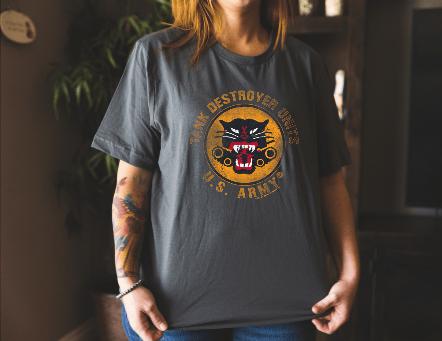 unisex us army tank destroyer t shirt styled casually military heritage outfit