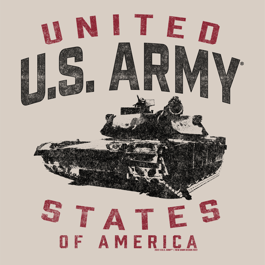 close up of us army tanker vintage graphic